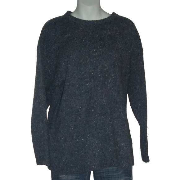 Vintage 90's The Limited Sweater Angora Wool Blue Heathered Oversized Sz M y2k - Picture 1 of 9